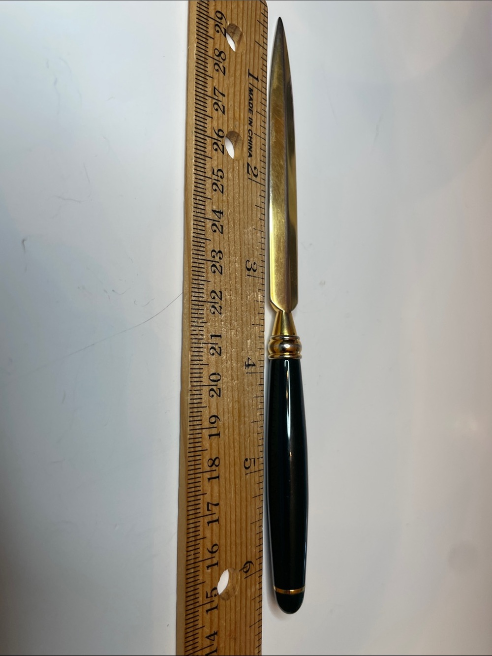 Vintage Brass with Brown Bakelite Handle Letter Opener - Picture 4 of 5
